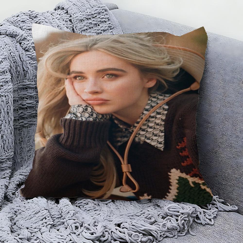 Наволочка с изображением певицы S-Sabrina C-Carpenter Мультяшный Подарок Наволочка для Подушки Спальня Дом Диван Стул Сиденье Декор Наволочка