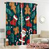 2 шт., Занавески Милый Рождественский Чулок Дерево (2) Креативные Популярные Шторы Машинная Стирка Тканевые Шторы Украшения Внутри