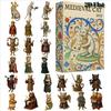 Medieval Cat Advent Calendar 2025,24 Day Christmas Countdown Calendar,Cat Christmas Tree Decoration Advent Calendars with 24 Different Kitten Designs,