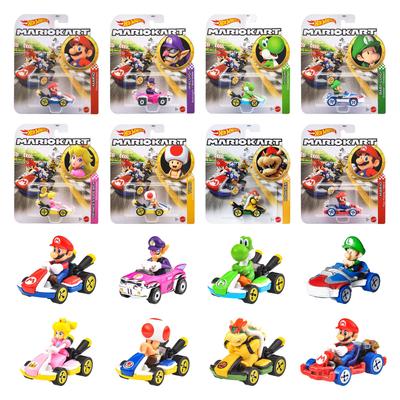 Hot Wheels Mario Kart Ассорти Мини Транспорт Игрушки, Машинки, Коробка на 8 машинок, 3+, Многоцелевой, GBG25-988A