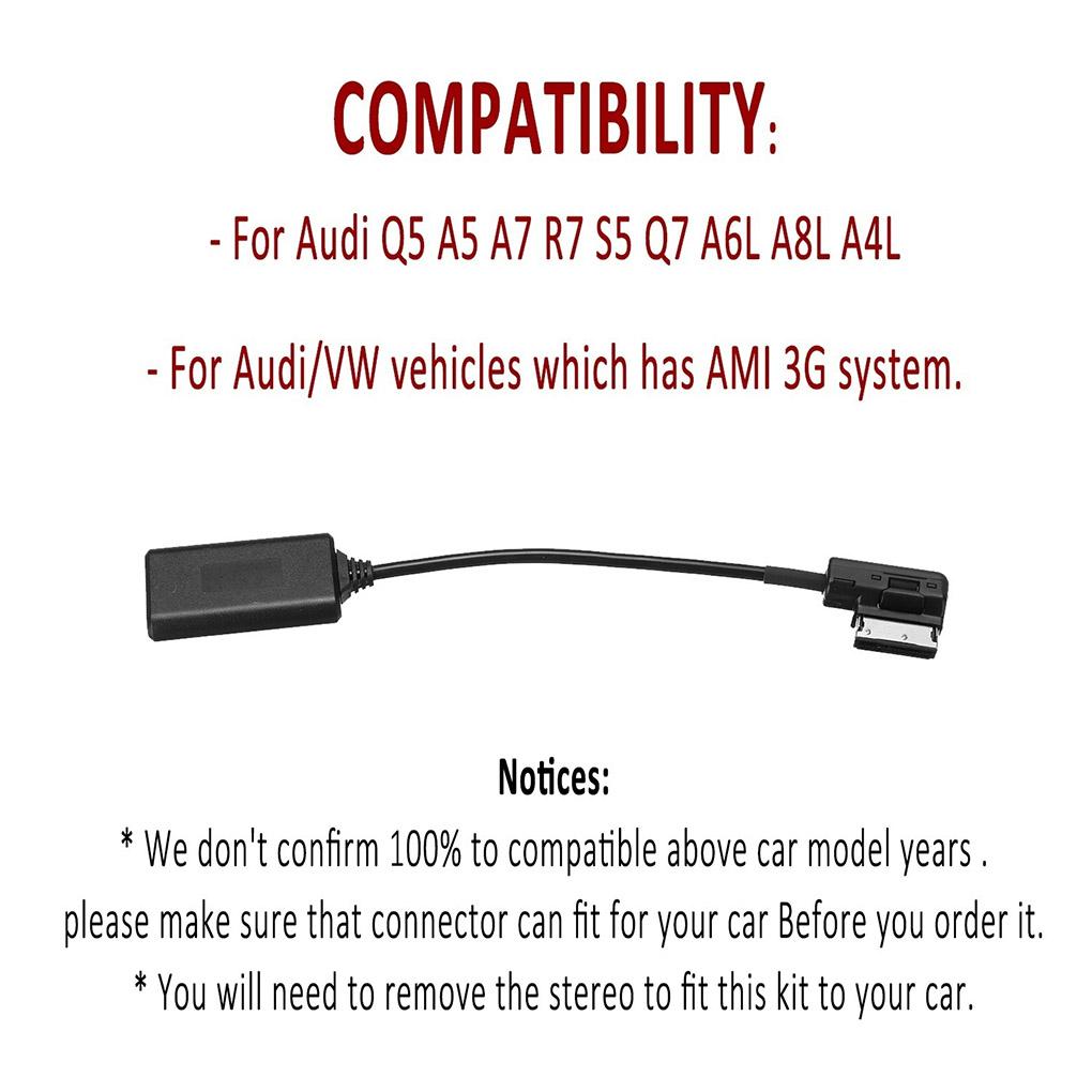 Автомобильный аудиокабель Bluetooth AUX-кабель Автомобильный медиааксессуар Для A1 A3 A4 A5 A6 A7 A8