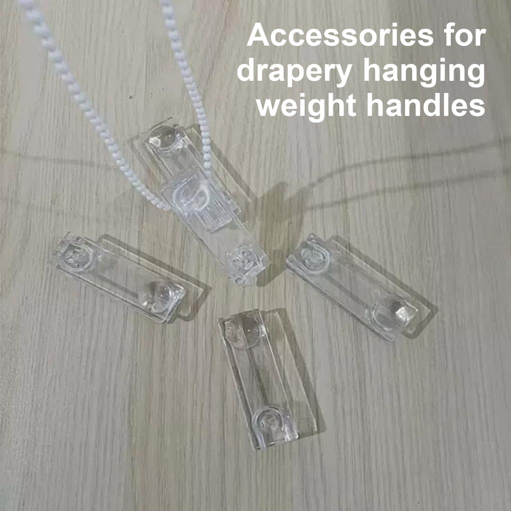 Pack of 8Pcs Plastic Clear Window Shutter Cord Handle for Venetian Blinds Roller Blind Pull Beads Pendants Cord Weights