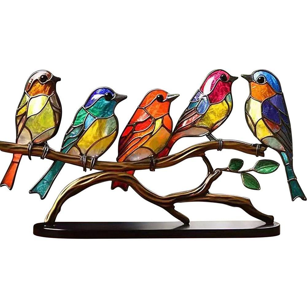 Современный стиль Акриловый настольный декор Фигурка птицы Настольное украшение птицы Красочные птицы Орнамент