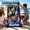 Custom Name Personalized Detective Conan Print Beach Towel, for Trip Camping Beach Party Home Decor, Birthday Gift for Family & Friends