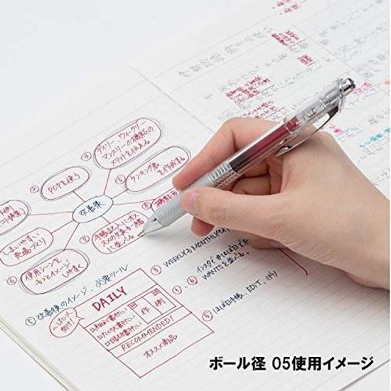 Шариковая ручка Pentel Гелевые чернила EnerGel Infre 0,4 мм Прозрачный корпус BLN74TL-10 10 цветов