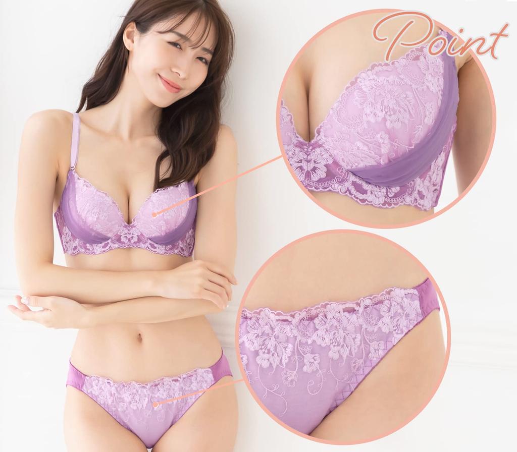 Chica Hurra Orange B65 Bra and Panty Floral Bra and Panty Large Small Large Adult Bra Bra Large Underwear Women's Set, Cute, Adult, Embroidered,