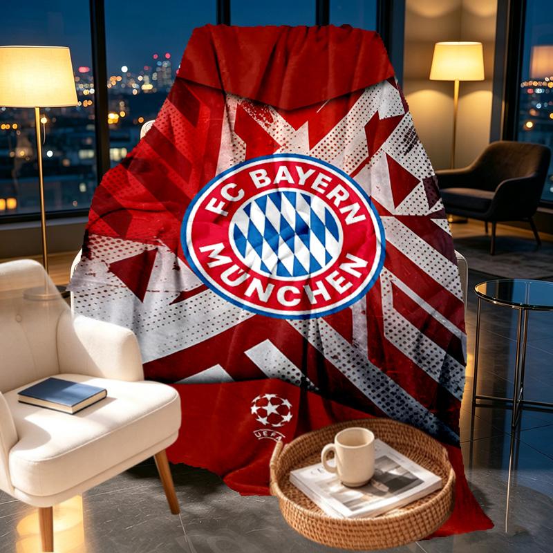FC Bayern Print Blanket - Soft & Comfortable, for Bedroom, Travel, Sofa, Home Decoration - Birthday Christmas Gift for Friend