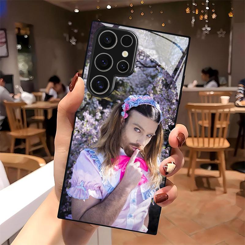 Чехол-бампер 2D с узором Сакура Лолита для Samsung S26 S25 S24 S23 S22 S21 S20 A56 A55 A36 Закаленное стекло Защитная крышка
