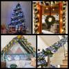 LED Ribbon Fairy Lights Christmas Tree Ornaments Lamp String Lights Lace Bow For Navidad Home New Year Christmas Decoration