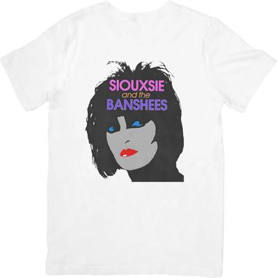 Siouxsie and the Banshee Музыкальная Футболка унисекс из качественного хлопка Белая.