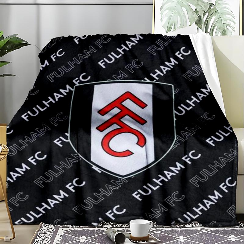 1PC Fulham F.C Printed Soft Flannel Blanket Throw for Adult Bedroom Living Room Sofa Camping Travel Fan gifts Christmas Gifts