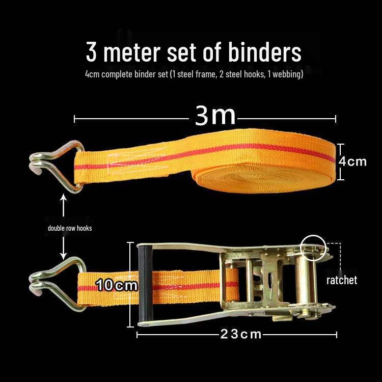 Сверхпрочные грузовые крепежные ремни с храповым механизмом и натяжителем тормозного троса.