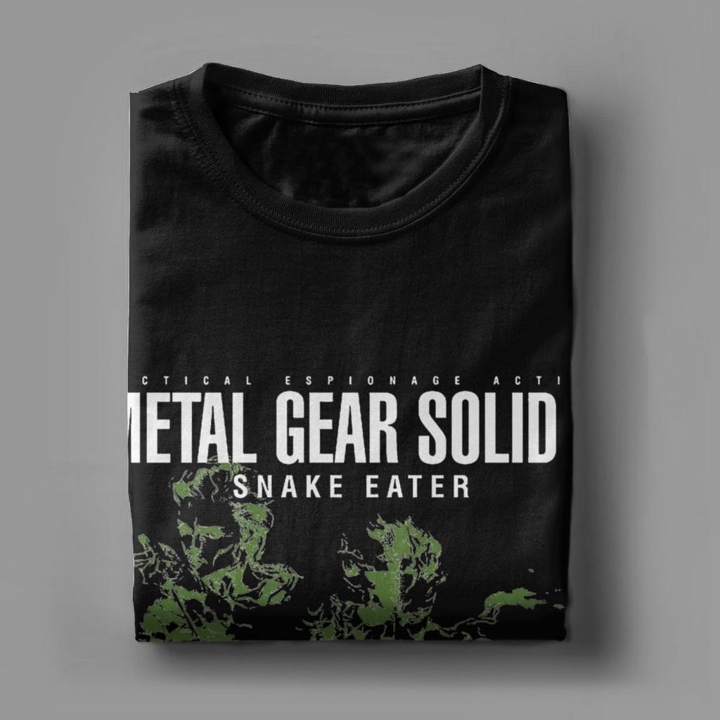 Мужская футболка Metal Gear Solid 3 Snake Awesome Футболки из чистого хлопка с коротким рукавом Футболки с круглым воротником Классическая одежда
