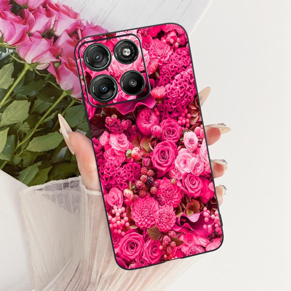 Для Motorola Moto G77 5G Чехол XT2621-4 Роскошный Чехол с Рисунком Цветов Мягкий Силиконовый Чехол Для Moto G67 G 77 MotoG67 MotoG77 5G Сумки
