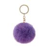 Fluffy Fur Pom Keychain Soft Faux Colorful Rabbit Fur Ball Car Keyring Pompom Key Chains Key Holder Women Bag Pendant