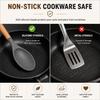 Silicone Spatula Set, 5-Piece Premium Kitchen Utensils with Wooden Handles, Heat Resistant, Non-Stick Safe, Grey