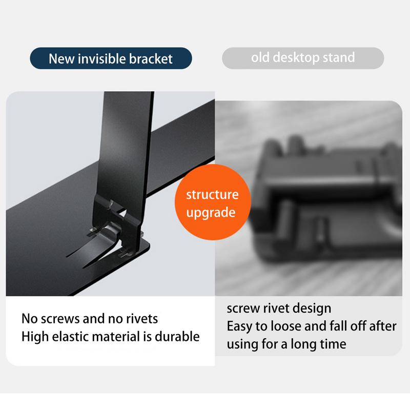 Настольная подставка для телефона Невидимая складная подставка для телефона Мини-подставка для смартфона Плоская форма Самоклеящийся держатель для телефона Гаджеты
