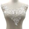 Women Lace Collar Hollow Flower Fabric Trim Neckline Applique Embroidered Lace Collar for Costume Wedding Dress