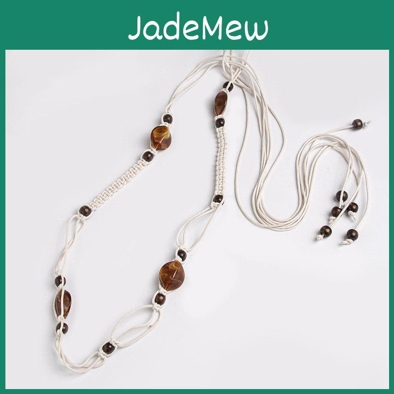 Художественный этнический пояс на талию с деревянными бусинами для летнего отпуска и фестиваля