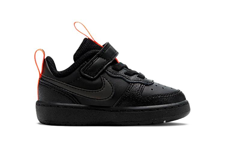 Nike Кроссовки для малышей Court Borough, нескользящая амортизирующая подошва, износостойкие, дышащие, низкие, черные CT3963-001