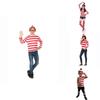 Where's Wally Halloween Costume Fun And Smart Uk Anime Cos Dress-up Outfit