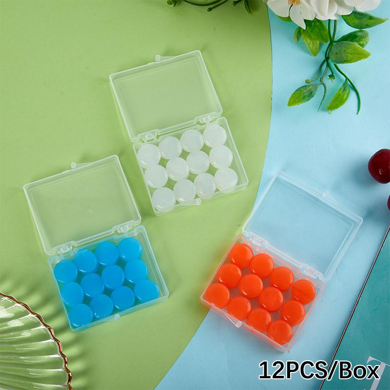 12Pcs Silicone Ear Plug Reusable Silicone Wax Earplugs Swimming Moldable Earplugs Noise Reduction Cancelling Sleeping Protection