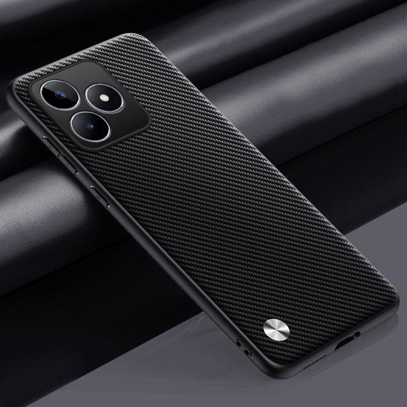 Роскошный чехол из искусственной кожи для Realme C51 C53 C55 4G, матовая задняя крышка, силиконовый чехол с полной защитой для Realme Narzo N53 N55
