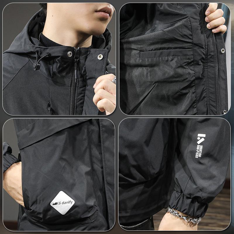 Tide Brand American Functional Jacket Men's Jacket Loose Large Size Mountain Outdoors For Recreation Hooded Tooling Outside