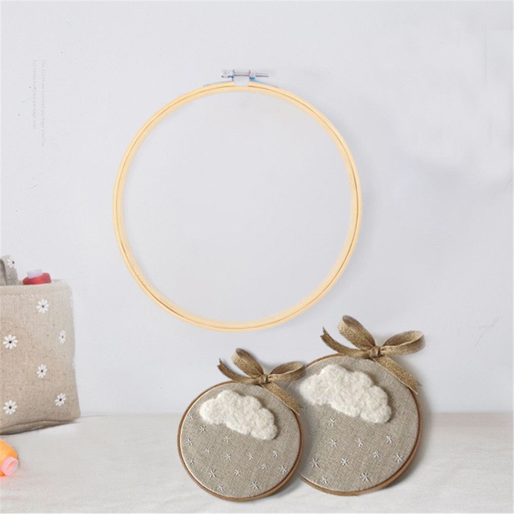 Fashion Handmade Bamboo Sewing Tools Embroidery Hoop Round Loop Cross Stitch Frame