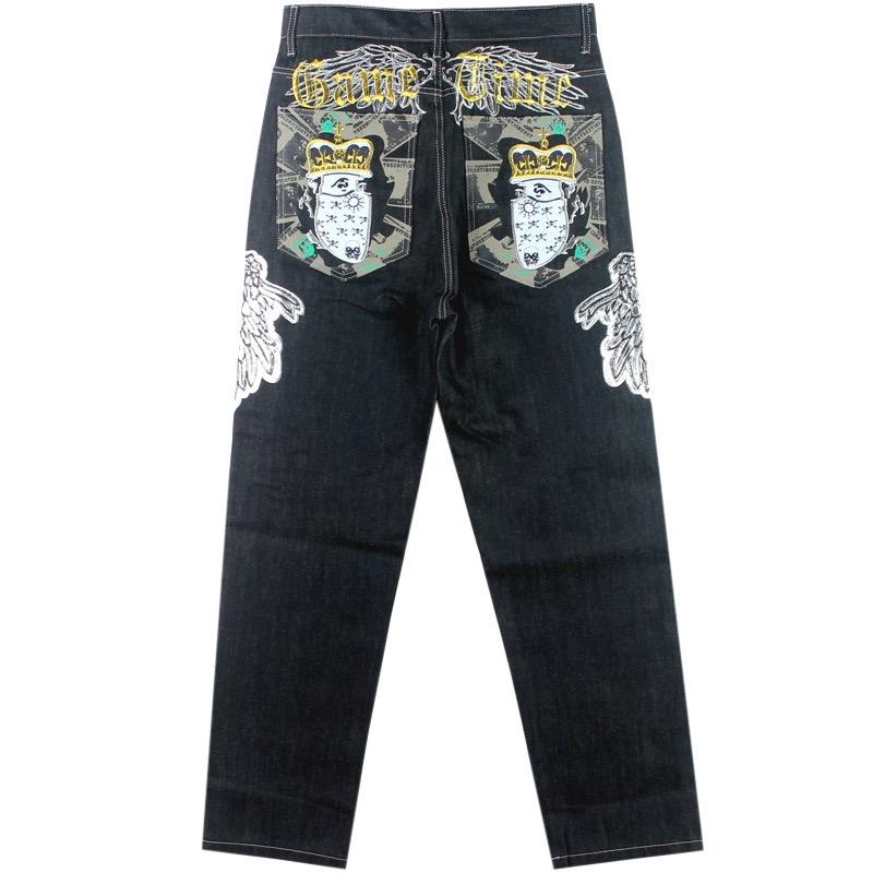 Свободные мешковатые джинсы хип-хоп скейтборд джинсовые брюки уличные танцы хип-хоп рэп мужские черные брюки