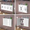Large Wireless Wifi Router Shelf Storage Boxes Cable Power Plus Wire Bracket