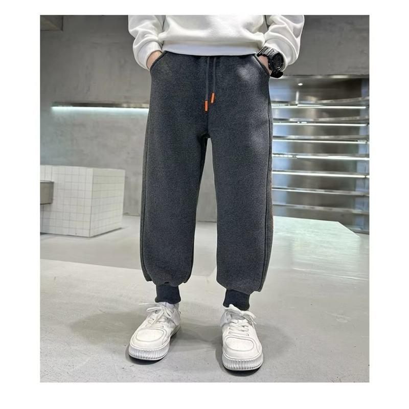 Плотные брюки из овечьей шерсти для мальчиков, зимние детские брюки из плюша и хлопка, детские спортивные брюки, теплая одежда для зимнего отдыха для подростков 5-14 лет