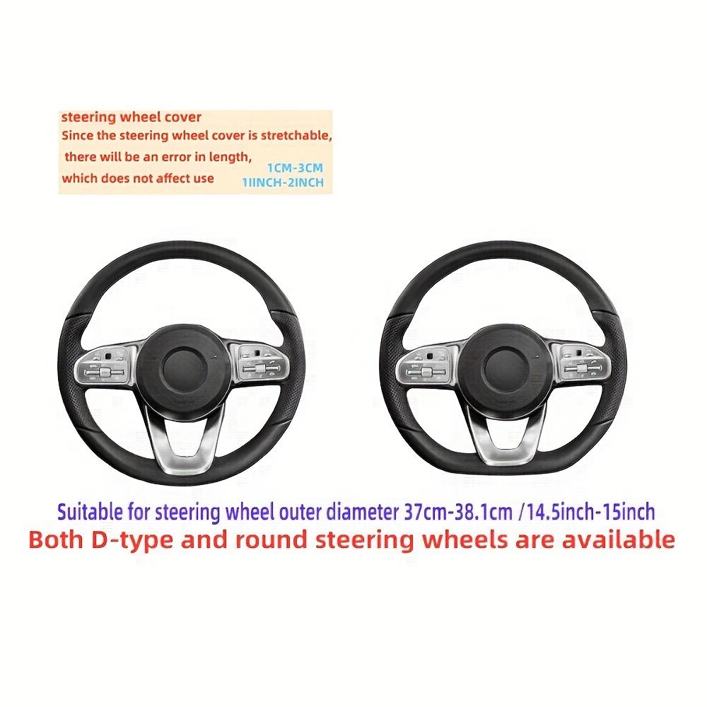 Мягкий розовый пушистый чехол на руль Нескользящий Универсальный размер Аксессуар для интерьера автомобиля со стильным захватом