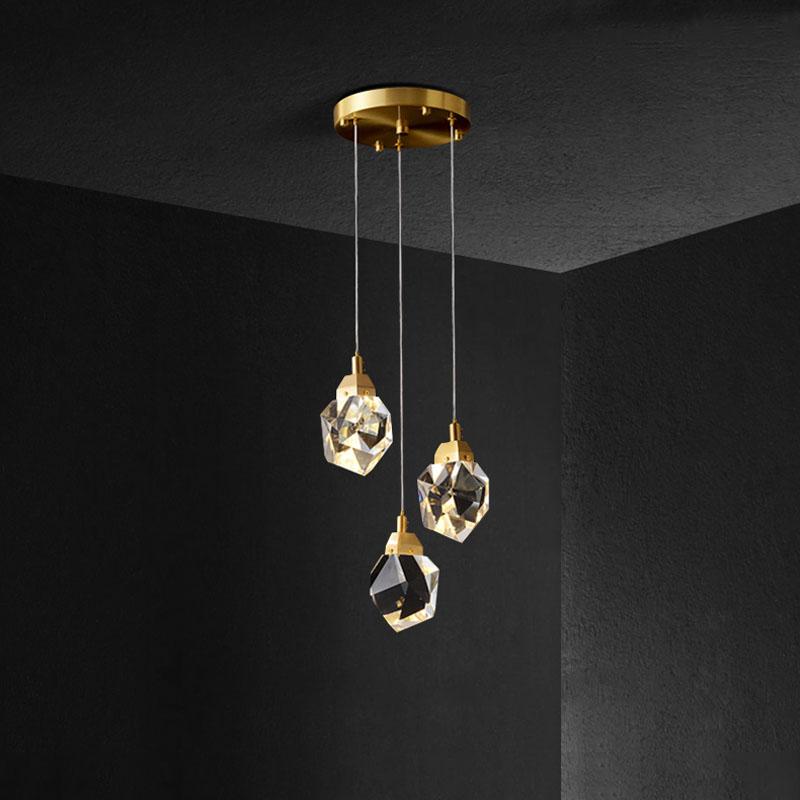 Легкая роскошная хрустальная люстра, современное украшение для дома, внутреннее освещение, гостиная, спальня, светодиодная люстра-ветвь, потолочная