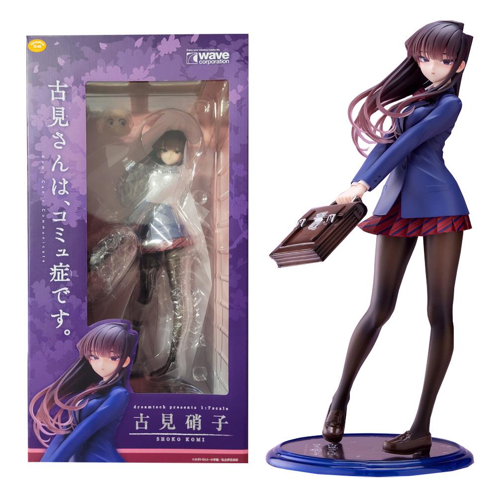 26CM Anime Komi san wa Komyushou Desu Figure Komi Shouko Dream Tech 1/7 Wave School Uniform Ver Model Toy Gift Action Figure