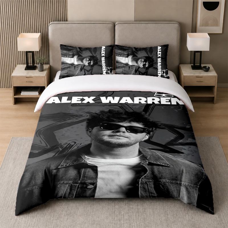 3-piece Комплект постельного белья, Alex Warren 1 пододеяльник и 2 наволочки, Декор постельного белья с принтом для гостевой комнаты