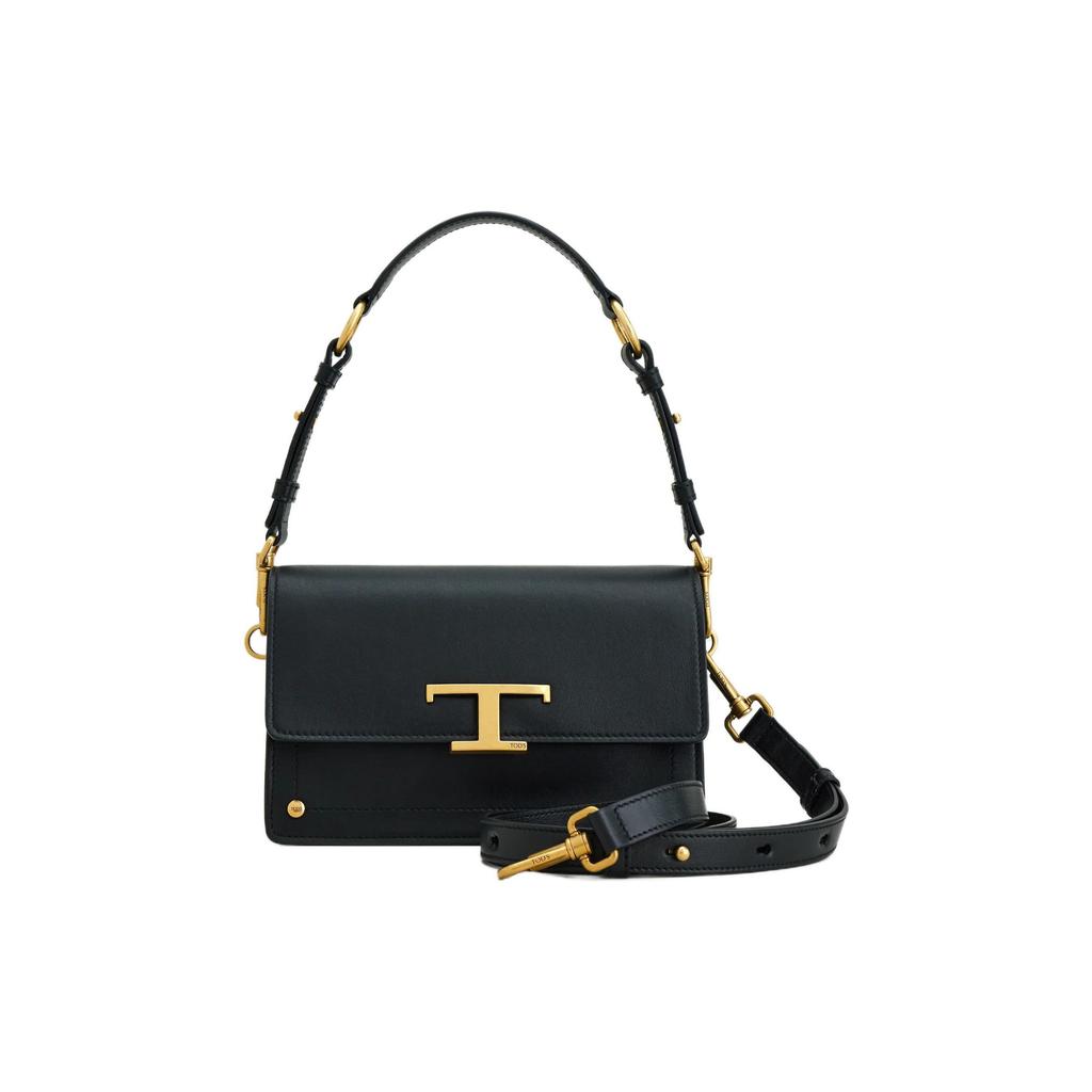 Tods Сумка-тоут из кожи с логотипом T, складная, женская, черная XBWTSIN0100RORB999