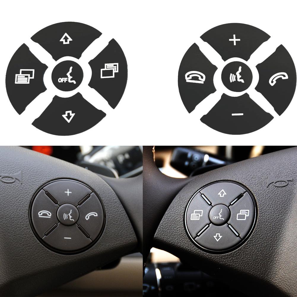 Black Car Steering Wheel Model Button Sticker Cover For Mercedes Benz R 2009-2017/ ML GL 2010-2011/ CLS 2008-2009 /SLK