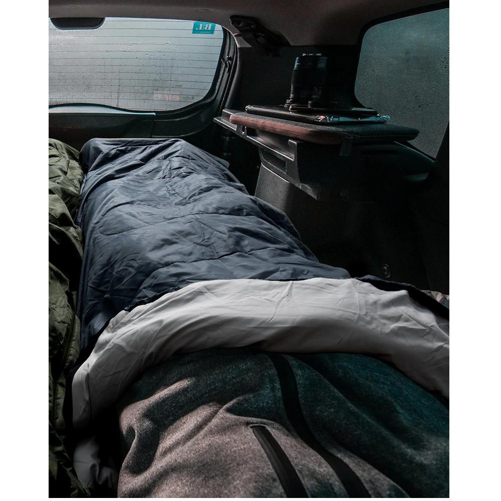 Hooded Sleeping Bag, 2-In-1 Travel Quilt, Black