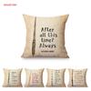 Винтажные сказочные цитаты с буквенным принтом, украшение для дома, диван, наволочка, ретро, ​​крафт-бумага, стиль, льняная подушка, чехол