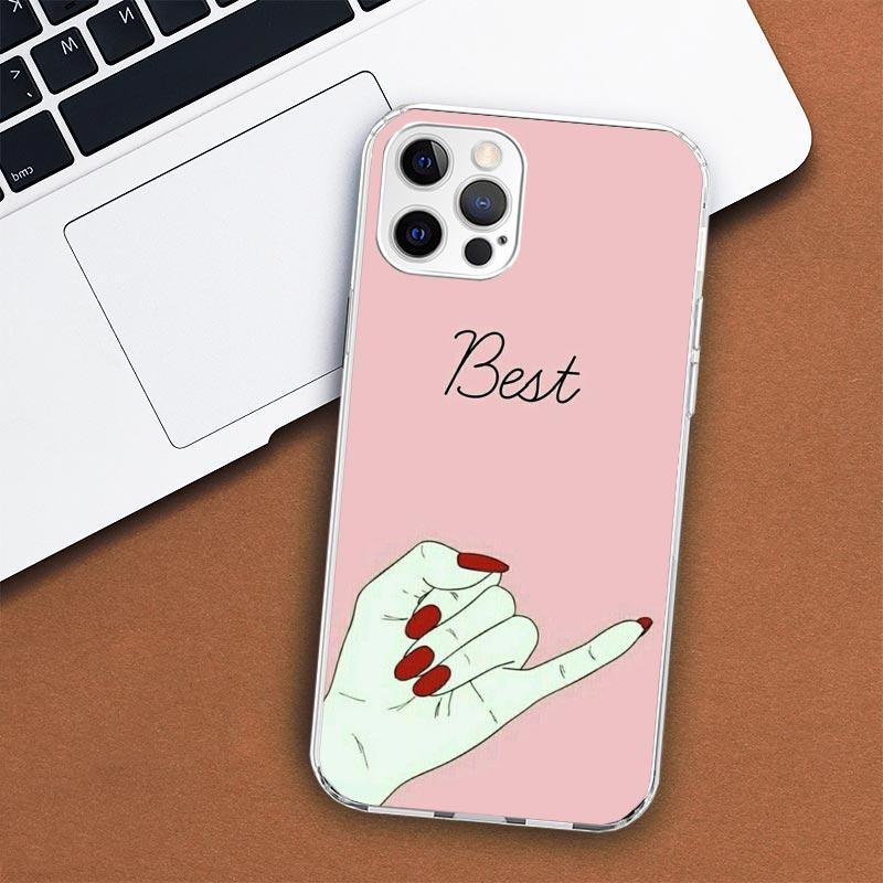 Чехол для телефона для девочек Bff Лучшие подруги Навсегда Для iPhone 11 12 13 Mini 14 15 Plus 17 Air 16 Pro Max 16E 7 8 SE 2020 Печать на заказ