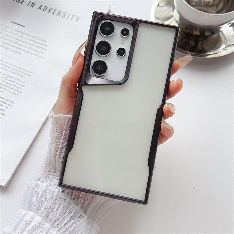 Роскошный чехол для телефона с матовым гальваническим покрытием для Samsung S24 Ultra S23 Plus S24 S23 FE S23, защитный чехол от падения