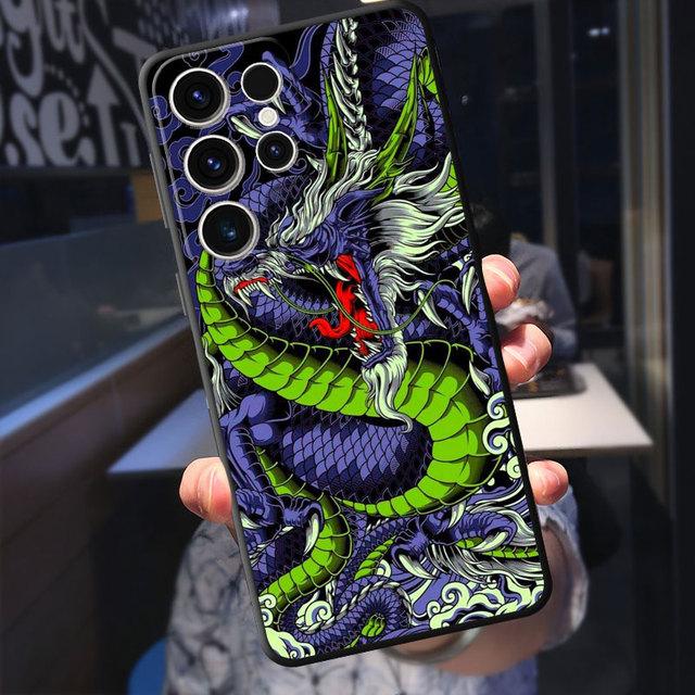 Чехол для телефона с китайским драконом и тигром для Samsung Galaxy S23 Ultra 5g S21 S20 Fe S10e S22 Plus S8 S7 S10 S9, черный мягкий чехол, броня