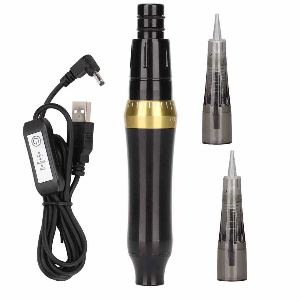Semi Permanent Tattoo Pen Eyebrow Lip Eyeliner Microblading Makeup Machine Black 110‑240V US Plug