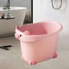 Bathtub Bath Bucket for Newborn Non Slip Bottom Sit and Soak Shower Basin Ages 5-8 Years Old