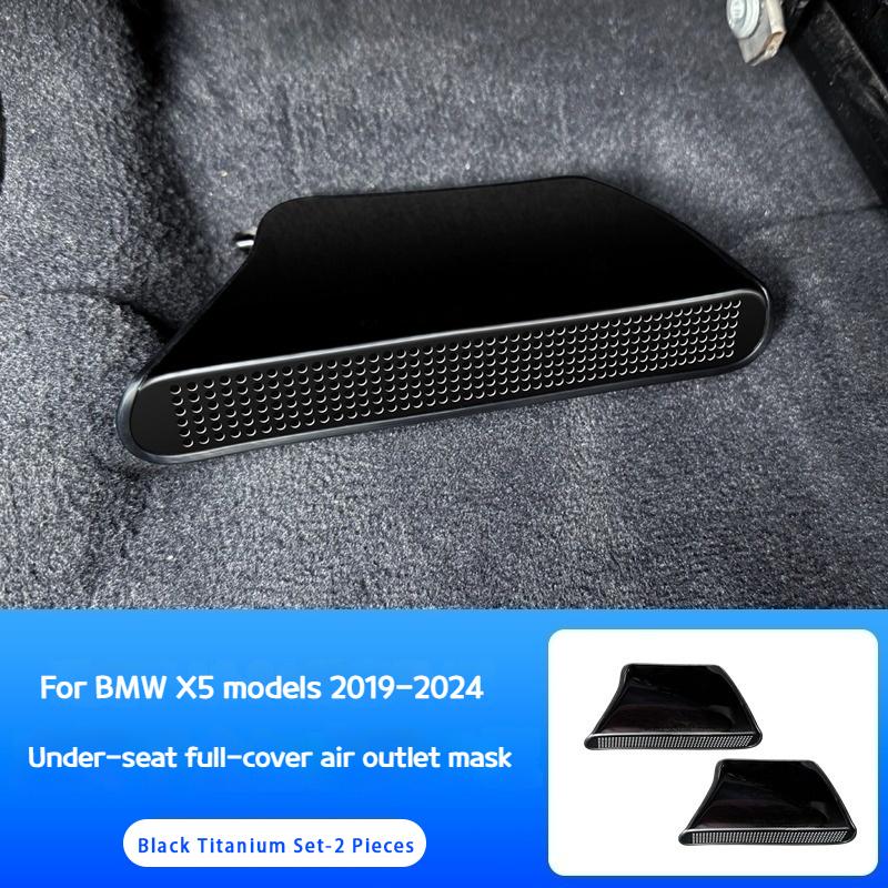 LXXM7 Car Under Seat Floor AC Air Conditioner Vent Outlet Protection Cover Car Interior Accessories For BMW X5 G05 2019-2025