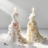 3D Силиконовая форма Лилия Свадебное платье для изготовления свечей, мыла, поделок из смолы, Декор для девичника, Форма для свечей