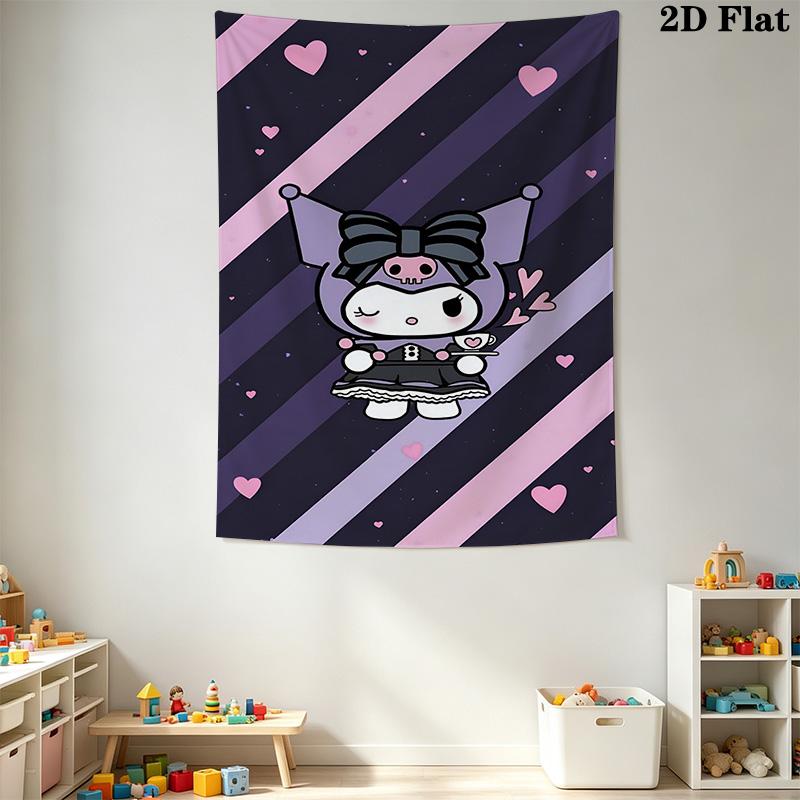 Pink Wall Tapestry Cute Characters Cake Tapestry Fashion Print Background Cloth Wall Covering Decoration Homestay Soft Decoration Tapestry