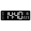 16-inch large-screen digital wall clock temperature date week display remote control double alarm clock 12/24H LED wall clock
