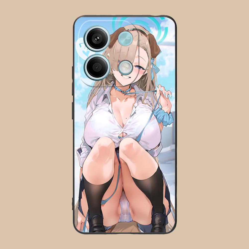 Blue Archive Asuna Mobile Phone Case for POCO F6 F5 F4 F3 F2 Pro GT C40 Colour Printing Protective Pretty Cover Smartphone